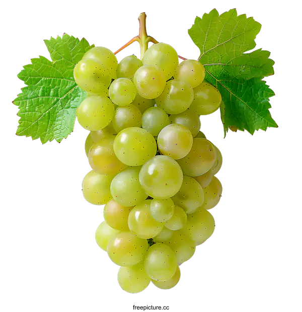 [Transparent Background PNG]Green Grapes on White Background