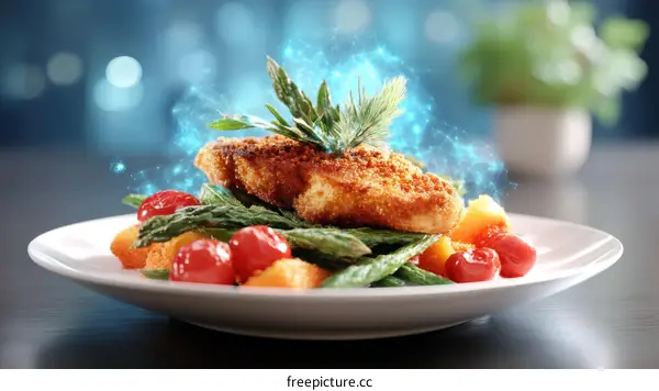 Delicious Food Dish with Creative Effects