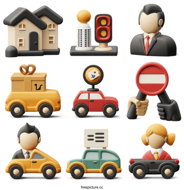 3D Icon Set: City Life