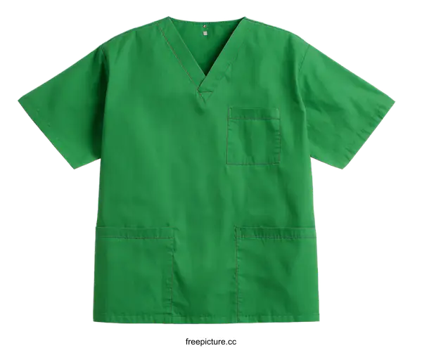 [Transparent Background PNG]Green Medical Scrubs Professional Workwear