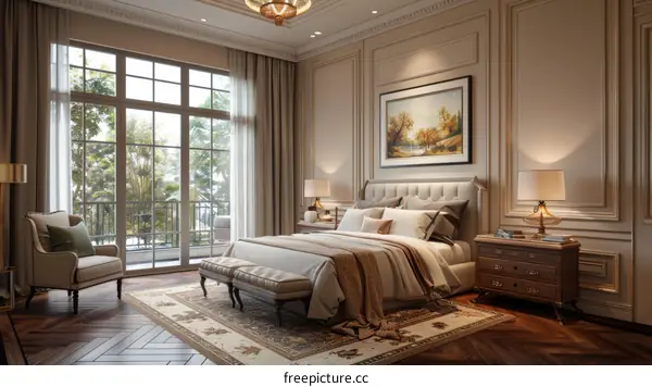 Luxury Bedroom Interior Design Illustration