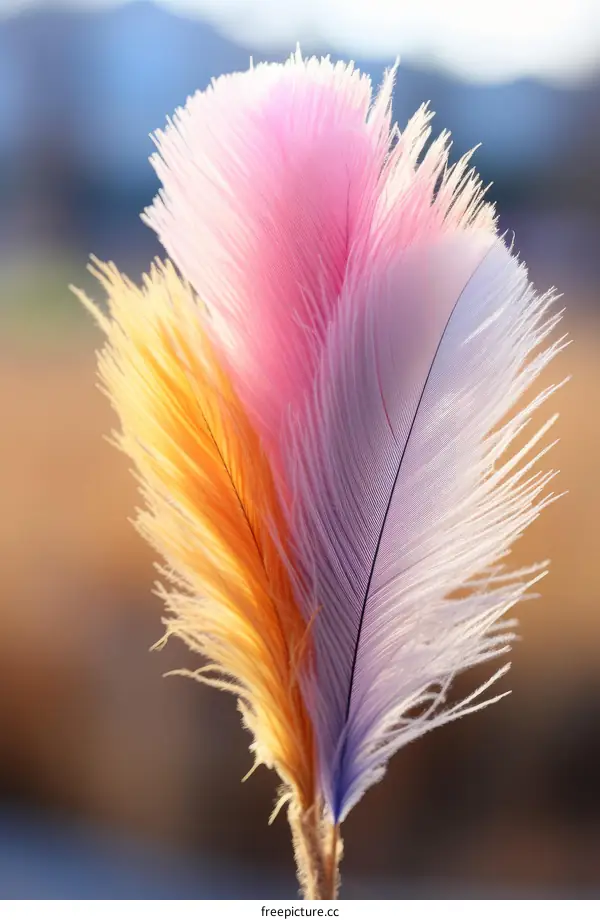 A Colorful Trio of Feathers