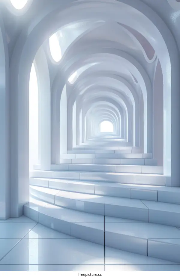 Modern White Tunnel Interior Architecture