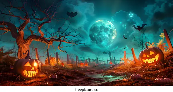 Halloween Pumpkin Field