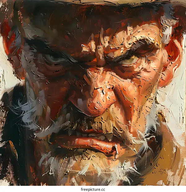 Portrait of an old man with a beard