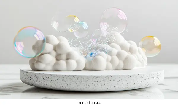 Abstract Cloud Bubbles Composition