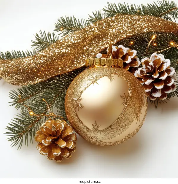 Golden Christmas Ornament Decoration