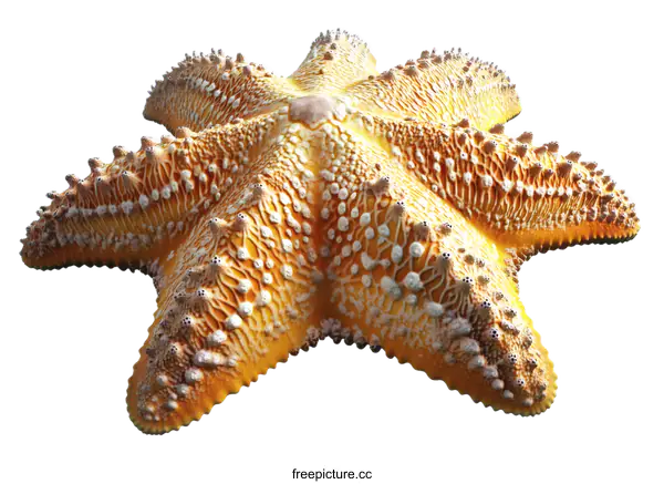 [Transparent Background PNG]Close-up of a Beautiful Orange Starfish
