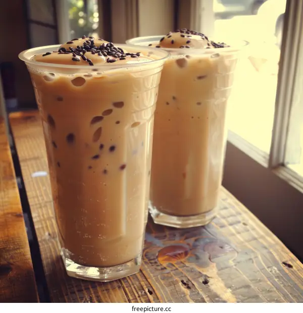 Iced Coffee with Chocolate Sprinkles