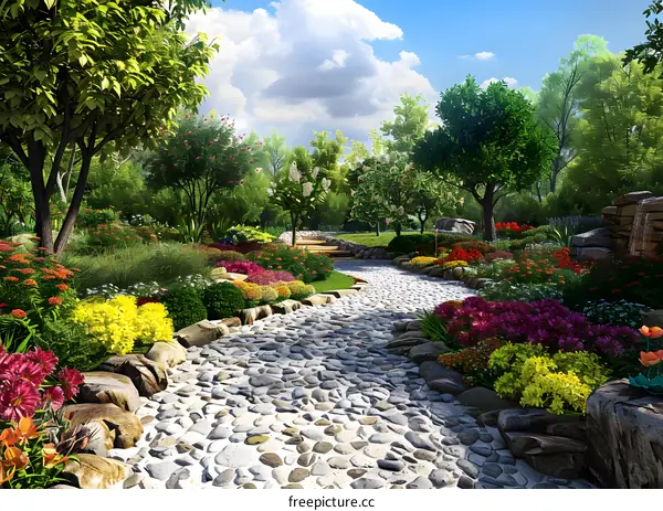 Garden landscape design renderings