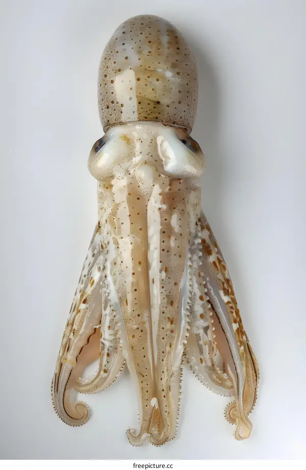 Fresh Octopus on White Background