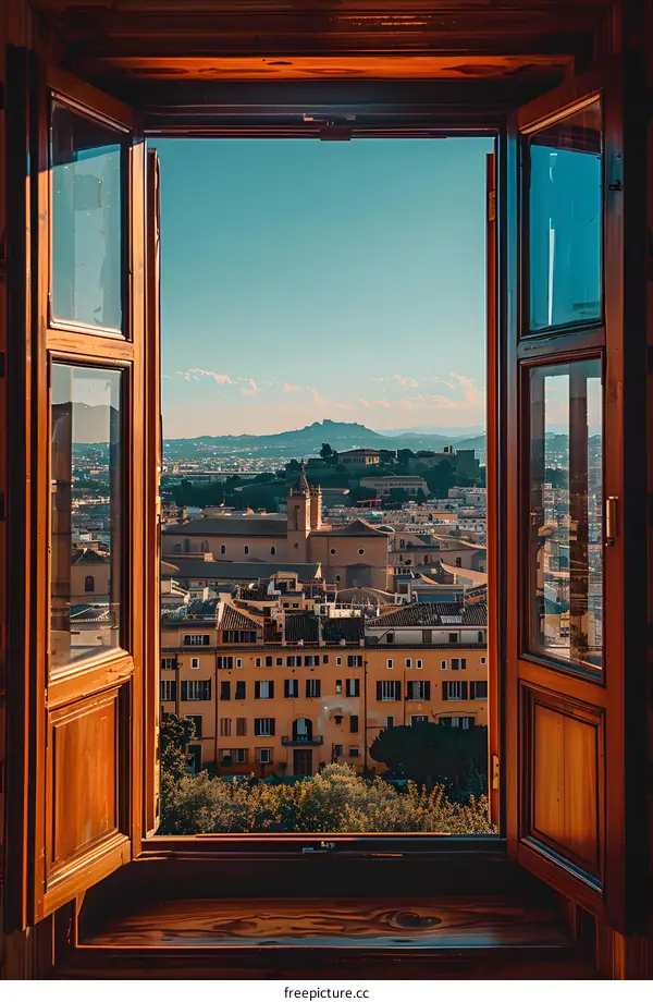 view of florence from an open window
