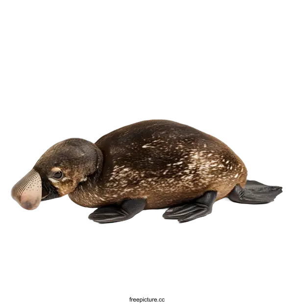 [Transparent Background PNG]Close Up of Baby Platypus on White Background
