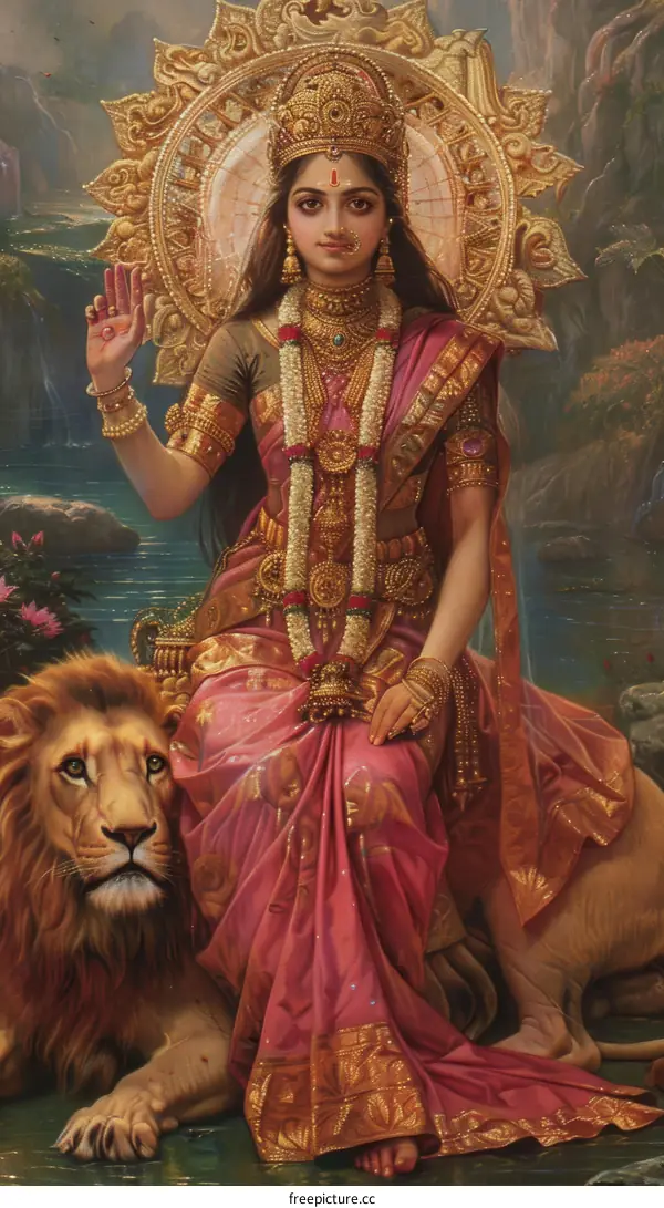 Parvati, the Hindu Goddess of Fertility, Love, Beauty, Harmony, Marriage, Children, and Devotion
