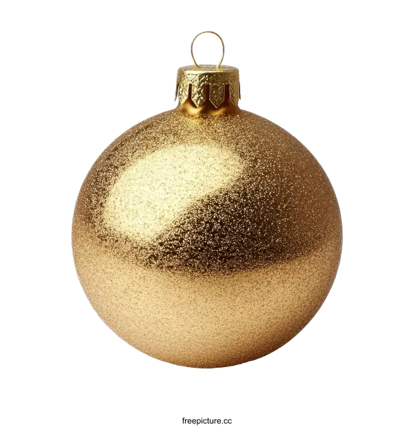 [Transparent Background PNG]Golden Christmas Ornament Ball Decoration