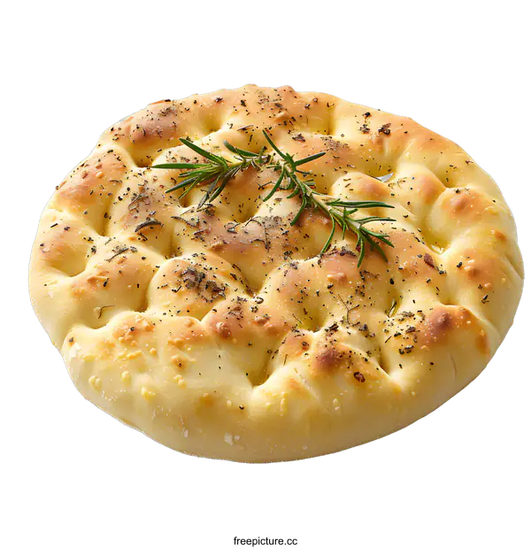 [Transparent Background PNG]Focaccia with rosemary