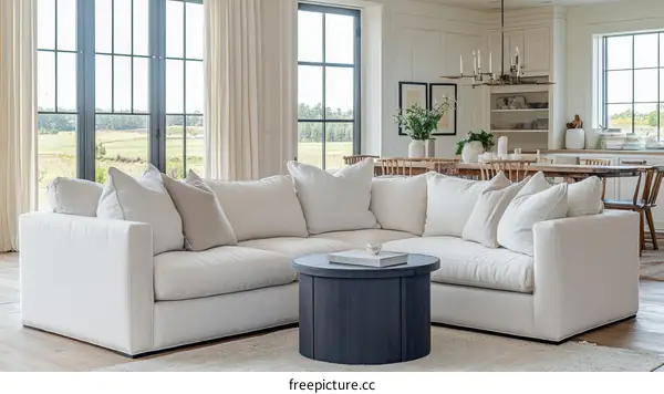 Modern Farmhouse Living Room with Sectional Sofa