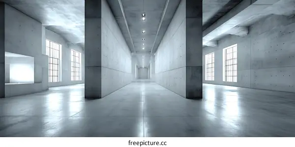 Modern Concrete Industrial Interior Design