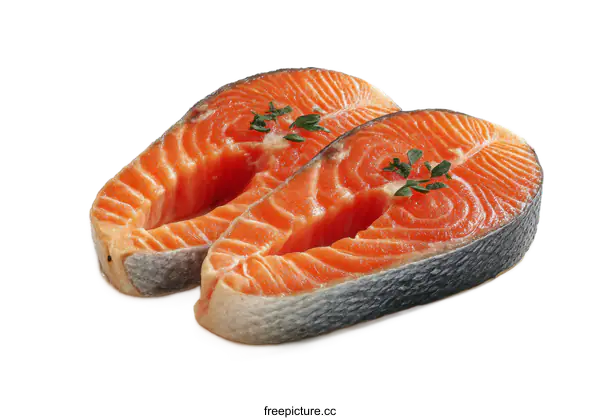 [Transparent Background PNG]Fresh Salmon Slices Ready for Cooking