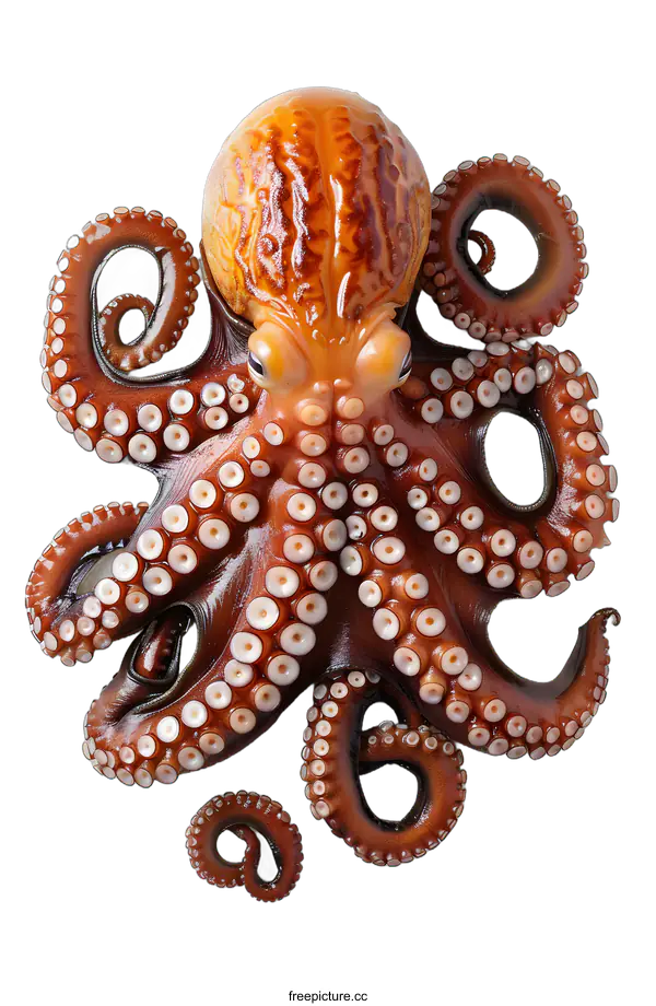 [Transparent Background PNG]Octopus on white background