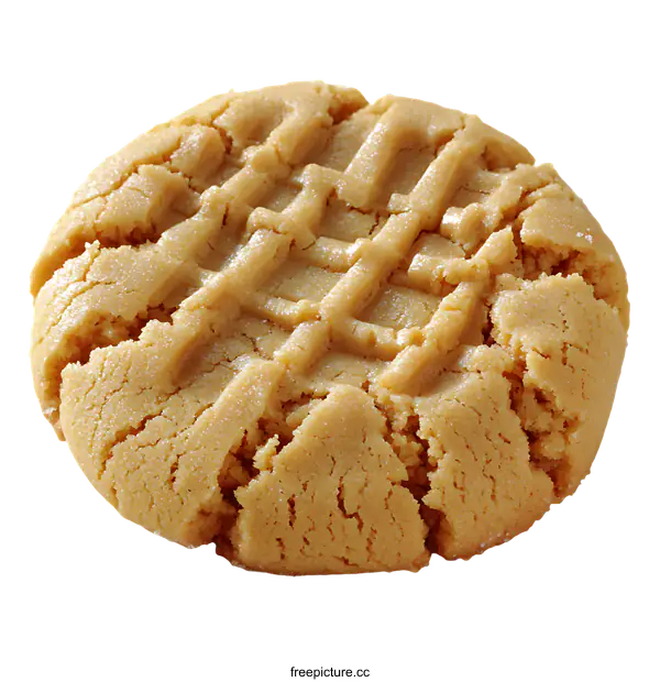 [Transparent Background PNG]Close Up of a Delicious Peanut Butter Cookie