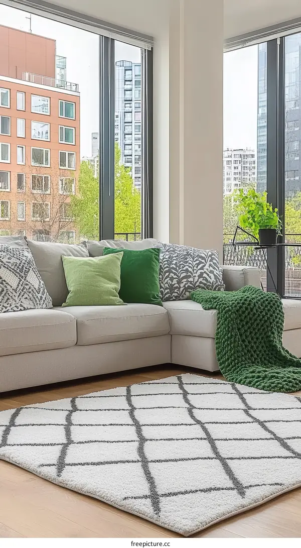 Modern Living Room with a Cozy Rug