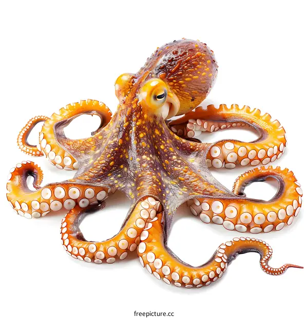 Octopus on White Background