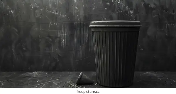 Black Coffee Cup and Lid On A Black Background