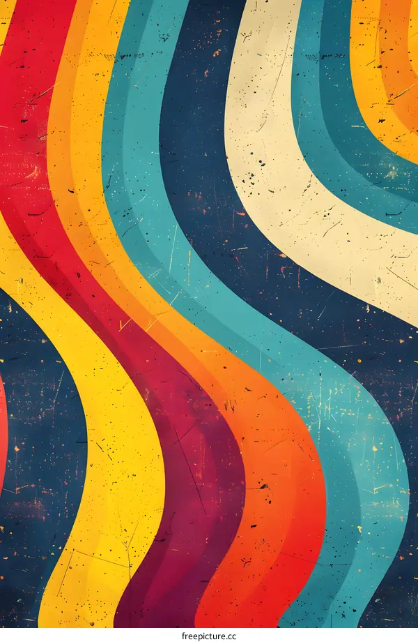 Retro Groovy 70s Style Background