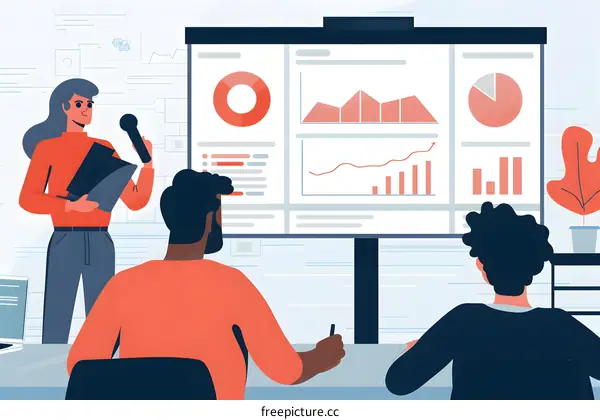Business Presentation With Graph and Data Analysis