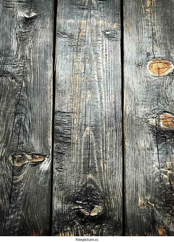 Dark Grey Weathered Wood Texture Background