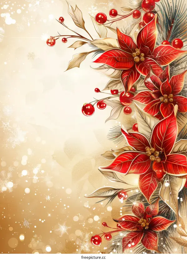 Red Poinsettia Christmas Decoration