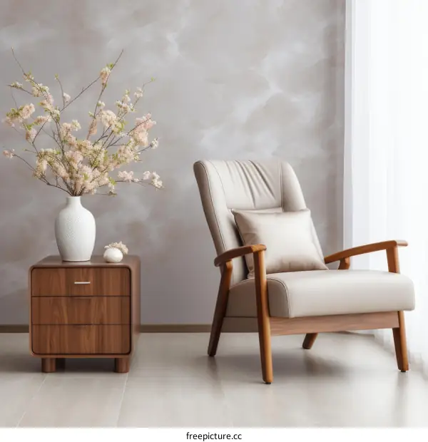 A Stylish Living Room With Modern Furniture