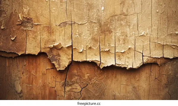 weathered wooden wall with peeling paint