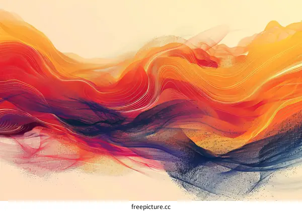 Abstract Red and Blue Waves