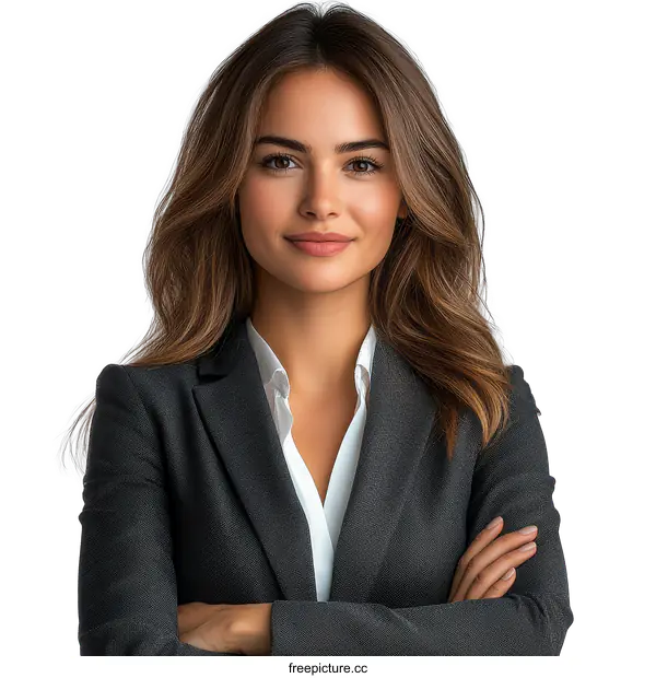 [Transparent Background PNG]Confident Business Woman Portrait