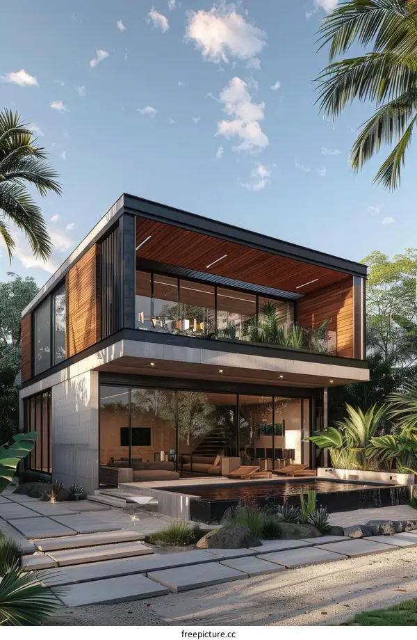 Modern Tropical House Design with Pool