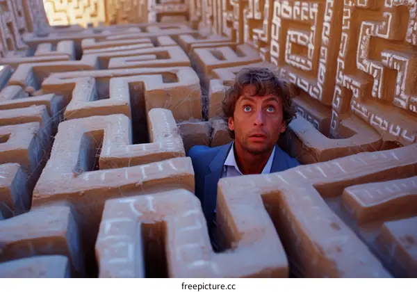 Man in a maze