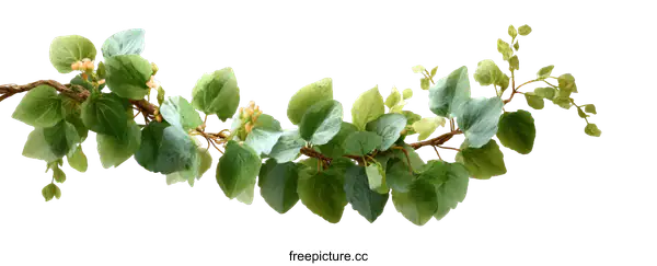 [Transparent Background PNG]Elegant Green Leaf Vine Arrangement