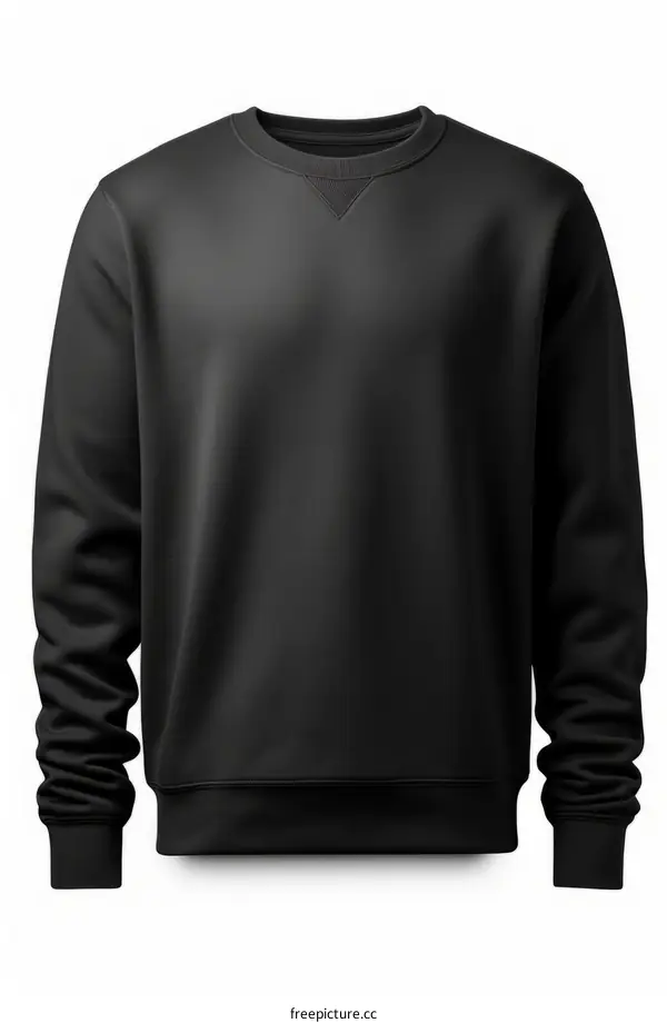 Black sweatshirt mockup front view