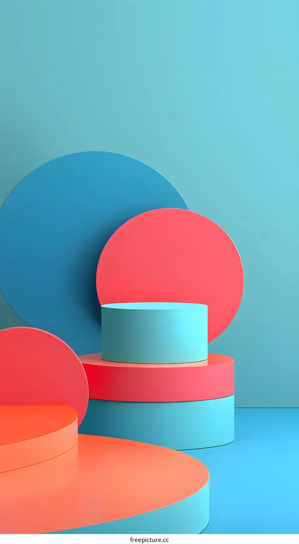 Abstract Colorful Geometric Shapes Background Design