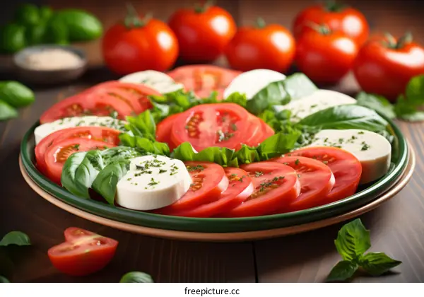 Fresh Tomato, Mozzarella, and Basil Salad
