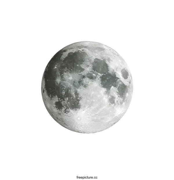 [Transparent Background PNG]Full Moon in the Night Sky