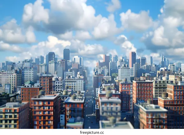 City street in miniature