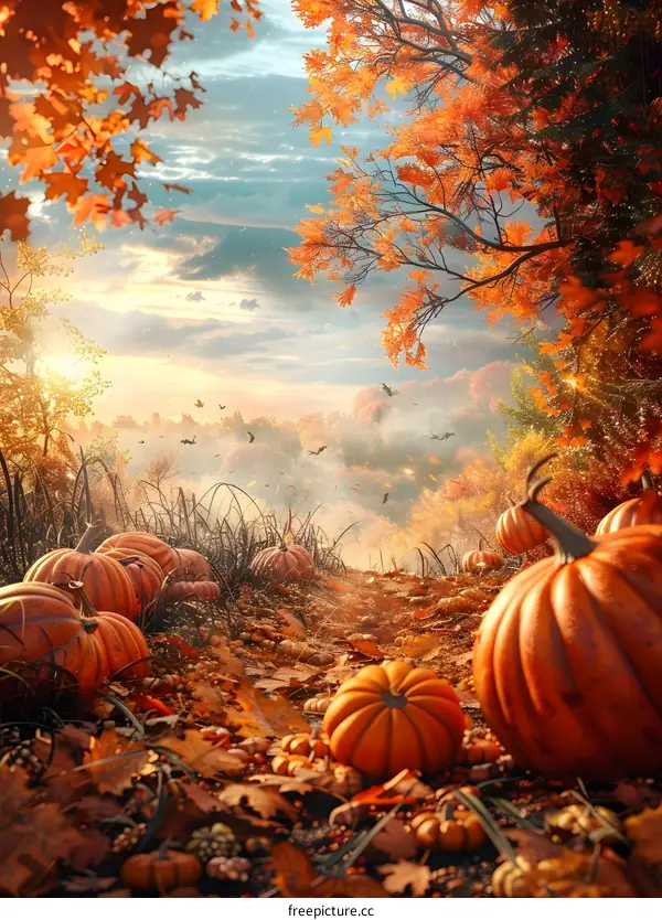 Halloween Pumpkin Field