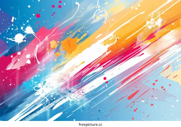Abstract Colorful Paint Splatter Background Design