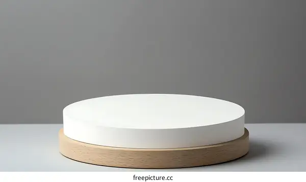 Modern Minimalist White Wooden Display Podium