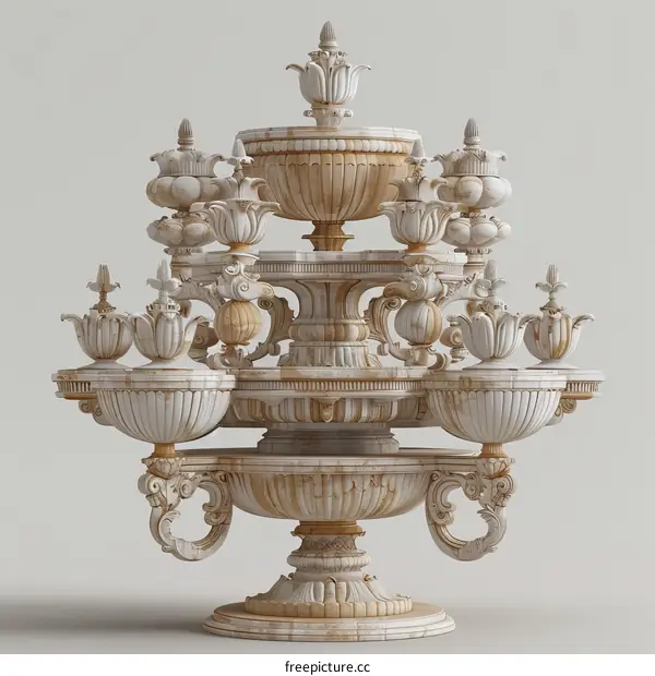 Ornate Vintage Fountain Sculpture Design