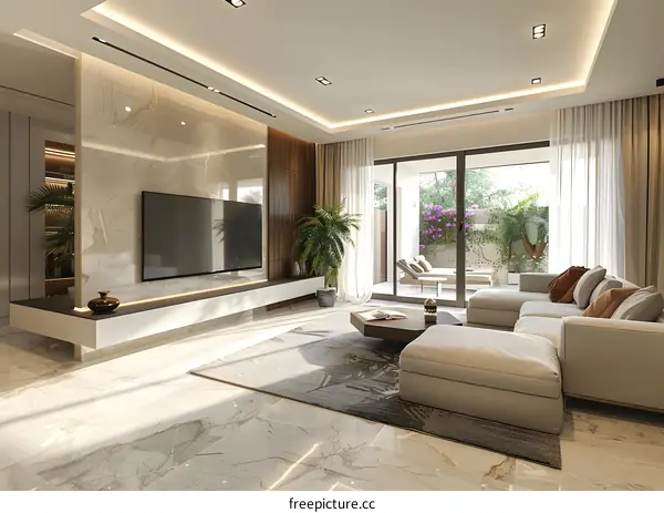 Modern minimalist living room