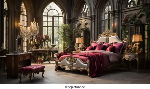 Ornate and Luxurious Bedroom Interior